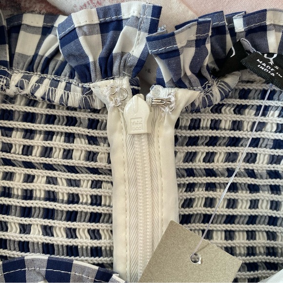 NEW J. Crew Ruffle-trim Stretch Cotton Poplin Top in Gingham size XS - Picture 11 of 11